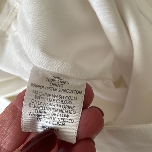 WHITE LINEN skirt. - Picture 4 of 6